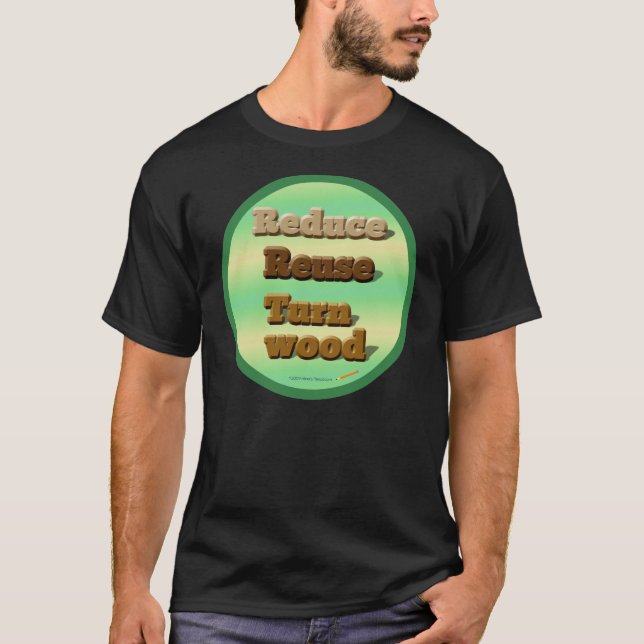 Camiseta El círculo "reduce, reutiliza, da vuelta" a la (Anverso)