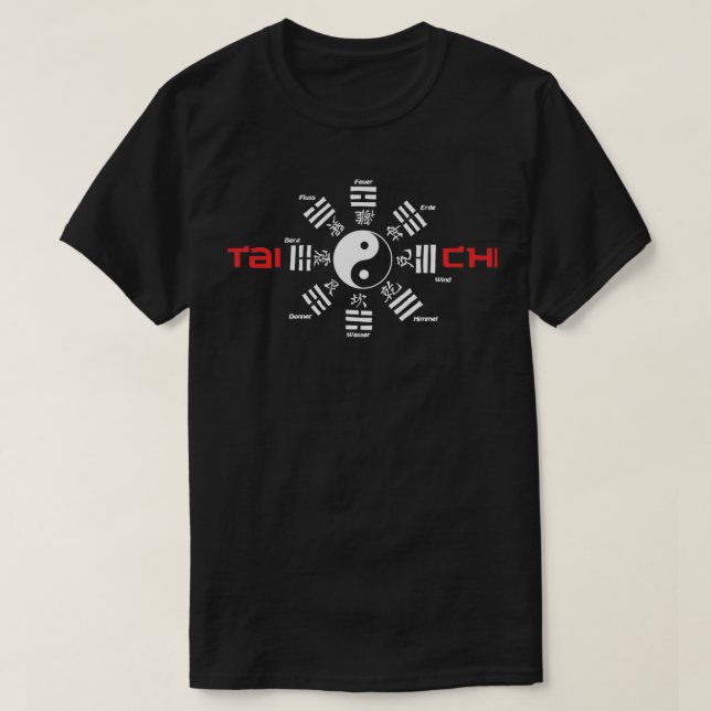 Camiseta El circulo tai chi y el símbolo yin yang (Diseño del anverso)