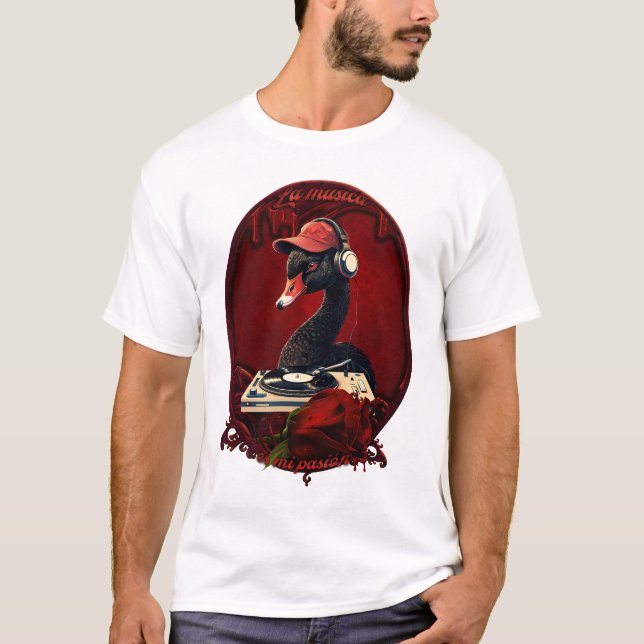 Camiseta El cisne negro, simbolizando la creatividad (Anverso)