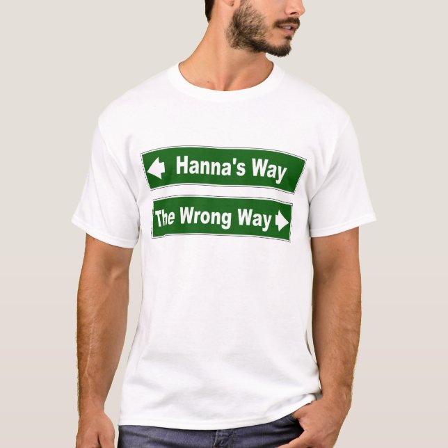 Camiseta El clan de la manera de Hanna, Rótulo de la calle  (Anverso)