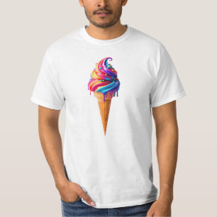 Camiseta El clásico cono de helado vibrante de SlipperyJoe'