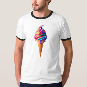 Camiseta El clásico cono de helado vibrante de SlipperyJoe