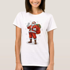 Camiseta El clásico Santa Claus trae regalos de Navidad