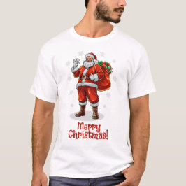 Camiseta El clásico Santa Claus trae regalos de Navidad