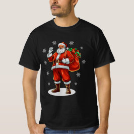 Camiseta El clásico Santa Claus trae regalos de Navidad