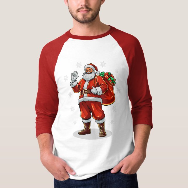 Camiseta El clásico Santa Claus trae regalos de Navidad (Anverso)