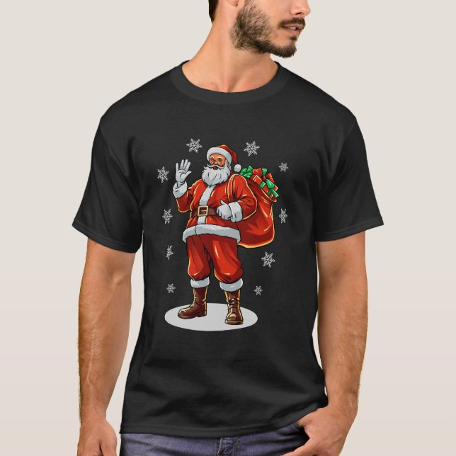 Camiseta El clásico Santa Claus trae regalos de Navidad (Anverso)