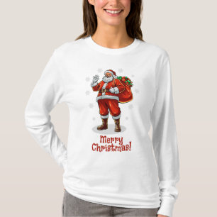 Camiseta El clásico Santa Claus trae regalos de Navidad