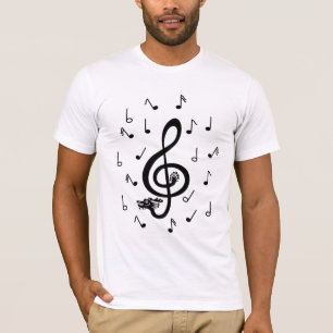 Camiseta El clef agudo del dragón musical observa la camis