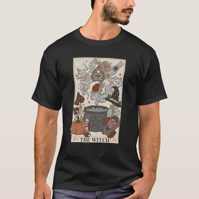 Camiseta El cliente de la tarjeta Tarot de bruja (Anverso)