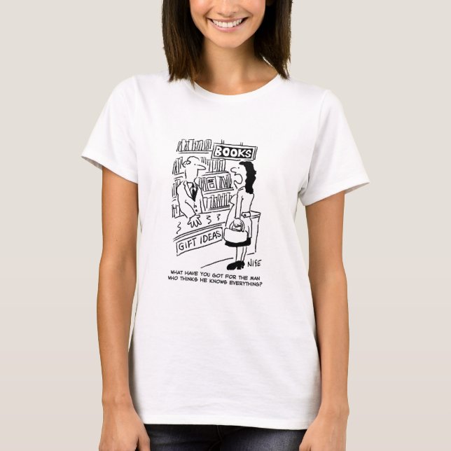 Camiseta El cliente le hace una pregunta al librero. Librer (Anverso)