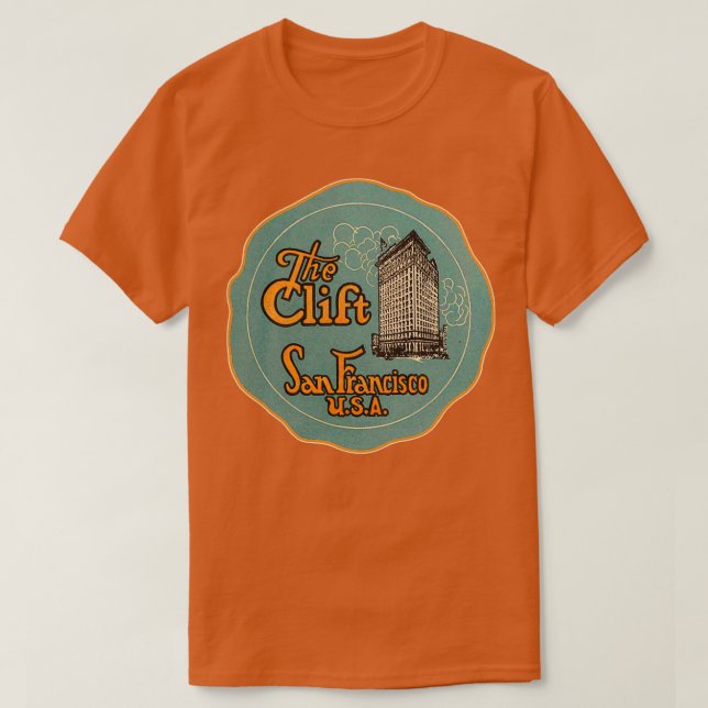 Camiseta El Clift Hotel San Francisco California L (Diseño del anverso)