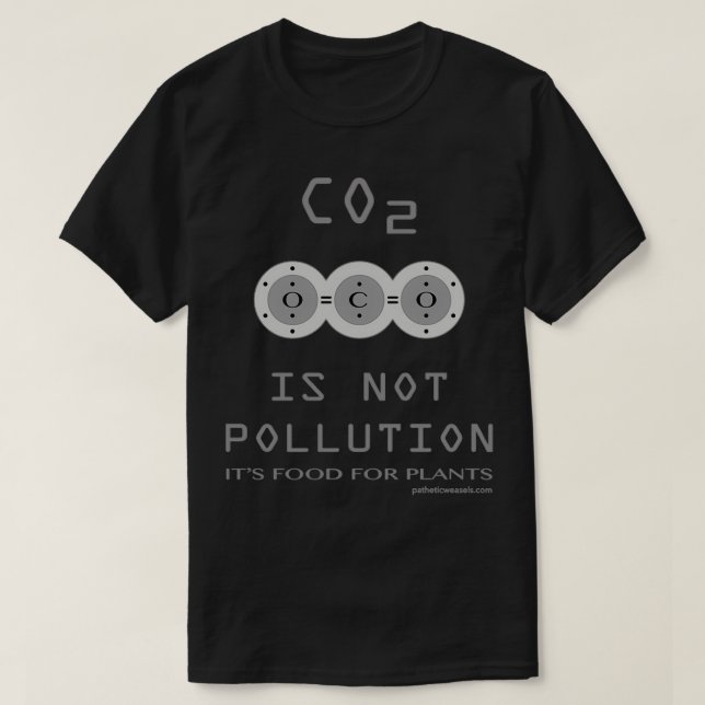 CAMISETA EL CO2 NO ES CONTAMINACIÓN (Diseño del anverso)