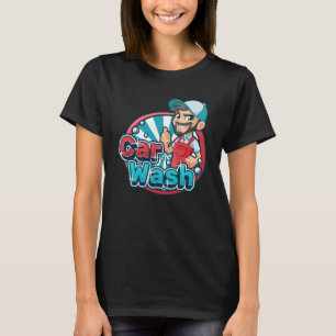 Camiseta El coche del empleado de lavado de coches de los t