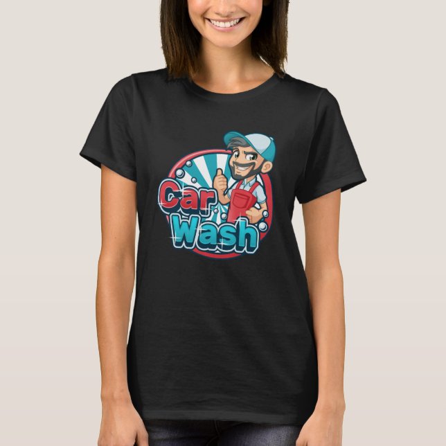 Camiseta El coche del empleado de lavado de coches de los t (Anverso)