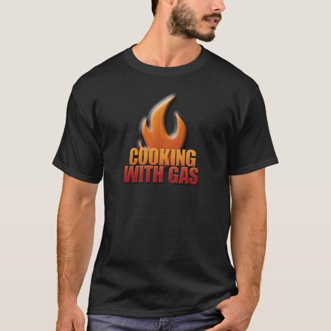 Camiseta El cocinar con el gas (Anverso)
