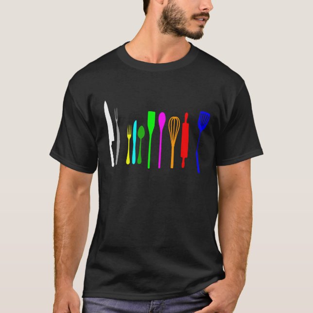 Camiseta El cocinar en colores (Anverso)