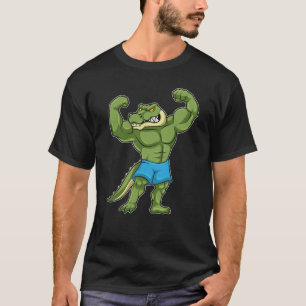 Camiseta El cocodrilo como la construcción de cuerpos extre