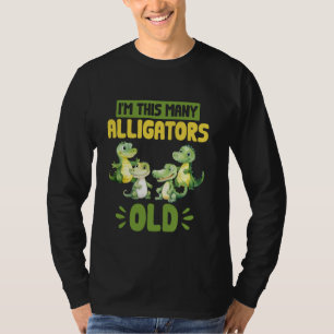 Camiseta El cocodrilo de 4 cumpleaños de este gran lagarto