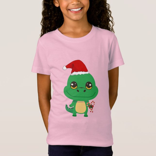 Camiseta El cocodrilo de los Navidades pequeños (Anverso)