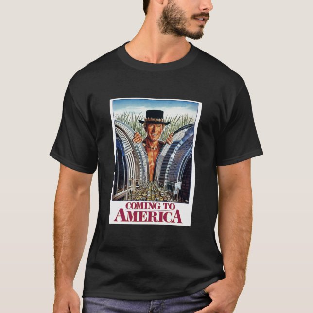 Camiseta El cocodrilo Dundee x viene a Estados Unidos  (Anverso)