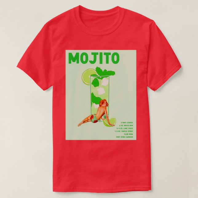 Camiseta El cóctel Mojito (Diseño del anverso)