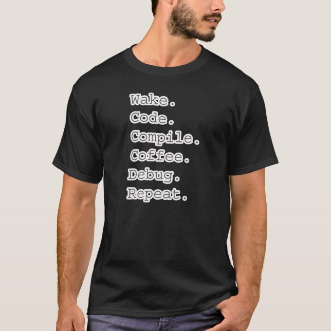 Camiseta El código compila elimina errores (Anverso)
