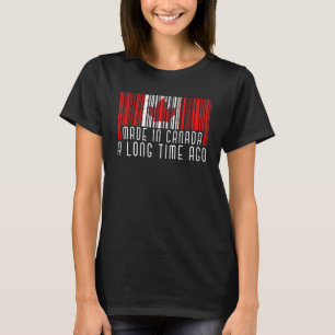 Camiseta El código de barras de la hoja de arce Orgulloso p