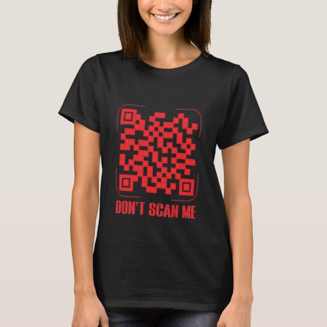 Camiseta el código de exploración QR divertido de rick roll (Anverso)
