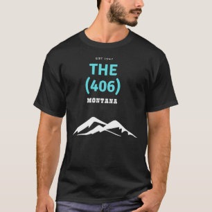 Camiseta El código de la zona 406 de Montana