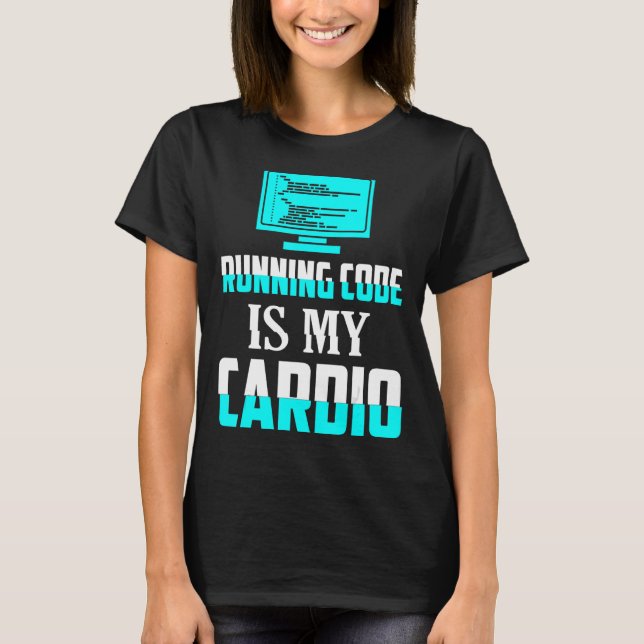 Camiseta El código en ejecución es mi software de codificac (Anverso)