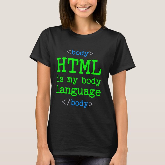 Camiseta El código HTML del equipo del programador es mi le (Anverso)