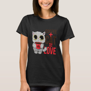 Camiseta El Coffe Y El Gato El Amor Cutáneo Kitty