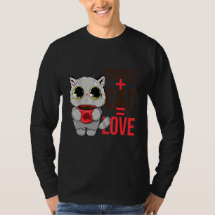 Camiseta El Coffe Y El Gato El Amor Cutáneo Kitty