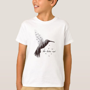 Camiseta El colibrí con el bosque esté aquí ahora