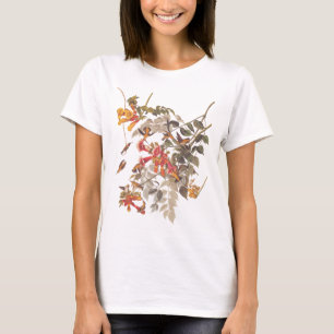 Camiseta El colibrí y las flores rotas de Audubon