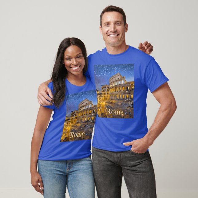 Camiseta El Coliseo de Roma de noche (Unisexo)