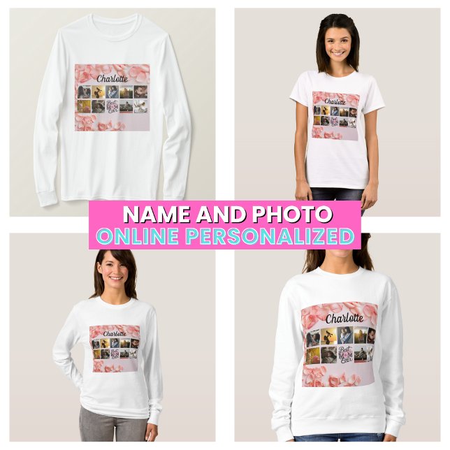 Camiseta El Collage de fotos de la mejor madre de todos los (Best Mom Ever Mother's Photo Collage T-Shirt
)