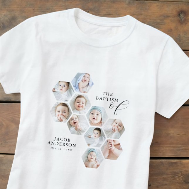 Camiseta El Collage de fotos del bautismo moderno 10 (Subido por el creador)