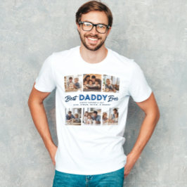 Camiseta El Collage de fotos del Día del Padre personalizad