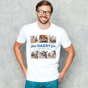 Camiseta El Collage de fotos del Día del Padre personalizad