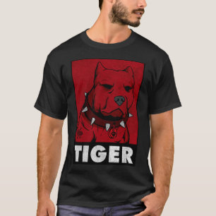 Camiseta El collar de Pitbull aumenta la gracia del tigre r