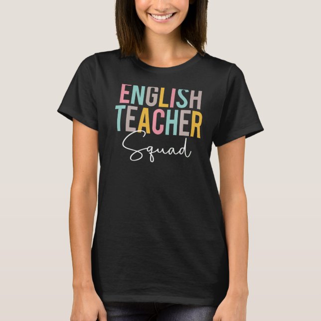 Camiseta El colorido agradecimiento del profesor de inglés  (Anverso)