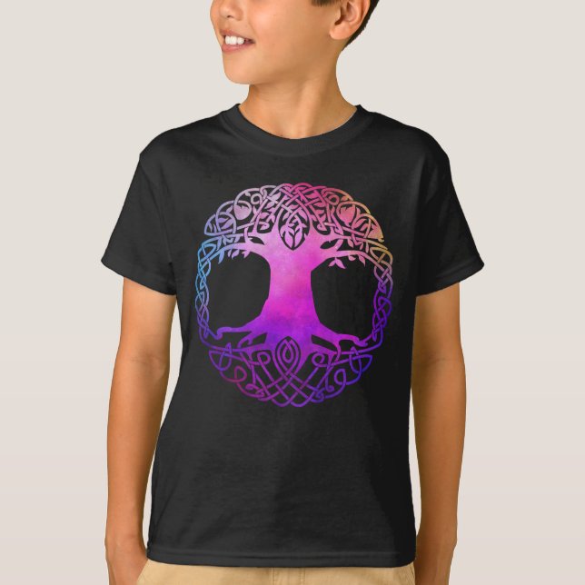 Camiseta El colorido árbol celta de la vida (Anverso)