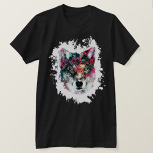 Camiseta El colorido arte del lobo