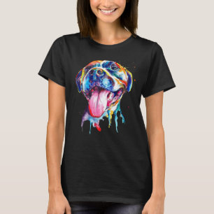Camiseta El colorido Pitbull Terrier Perro Lover Papá Mamá