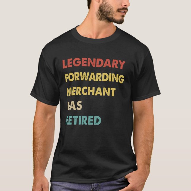 Camiseta El comerciante de reenvío retro legendario se ha r (Anverso)