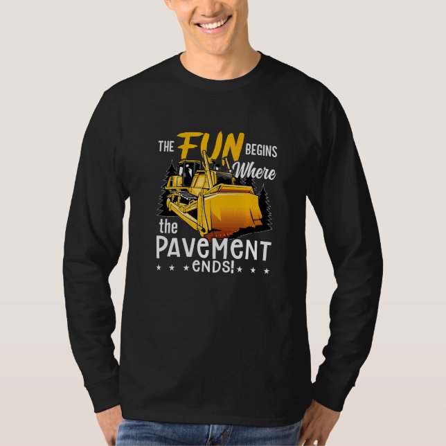Camiseta El Comienzo de la Diversión Sitio de Construcción  (Anverso)