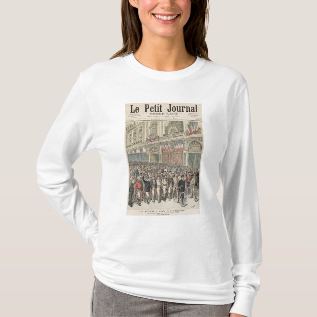 Camiseta El comienzo del ciclismo en ruta (Anverso)