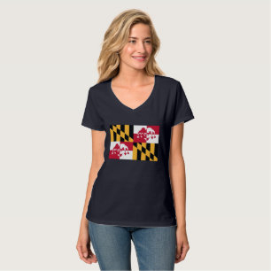 Camiseta El comodín con cuello de pico Calvert de las